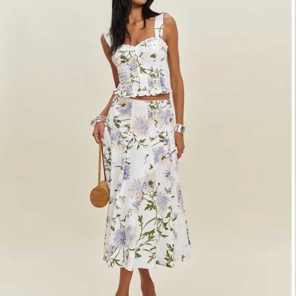 NWT Reformation Anatolia Linen Two Piece - Serenity